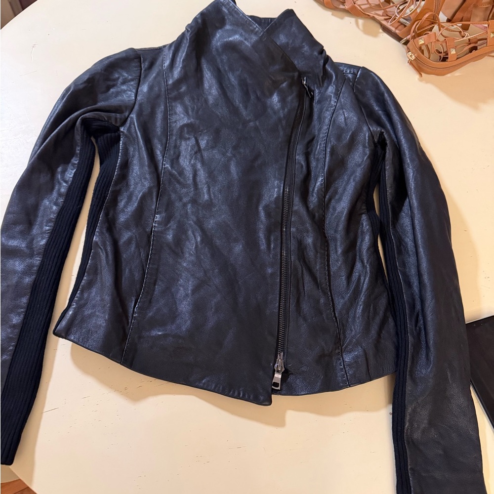 Vince Midnight Leather Women's Jacket